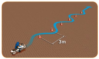 langzame slalom